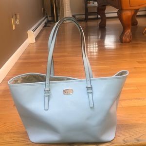 Used Michael Kors tote bag light blue